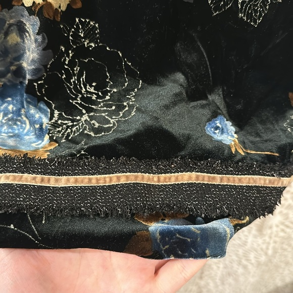 🌺 Vintage Koos Of Course! Velvet Floral Maxi Skirt – NOS with Tags - Picture 3 of 6